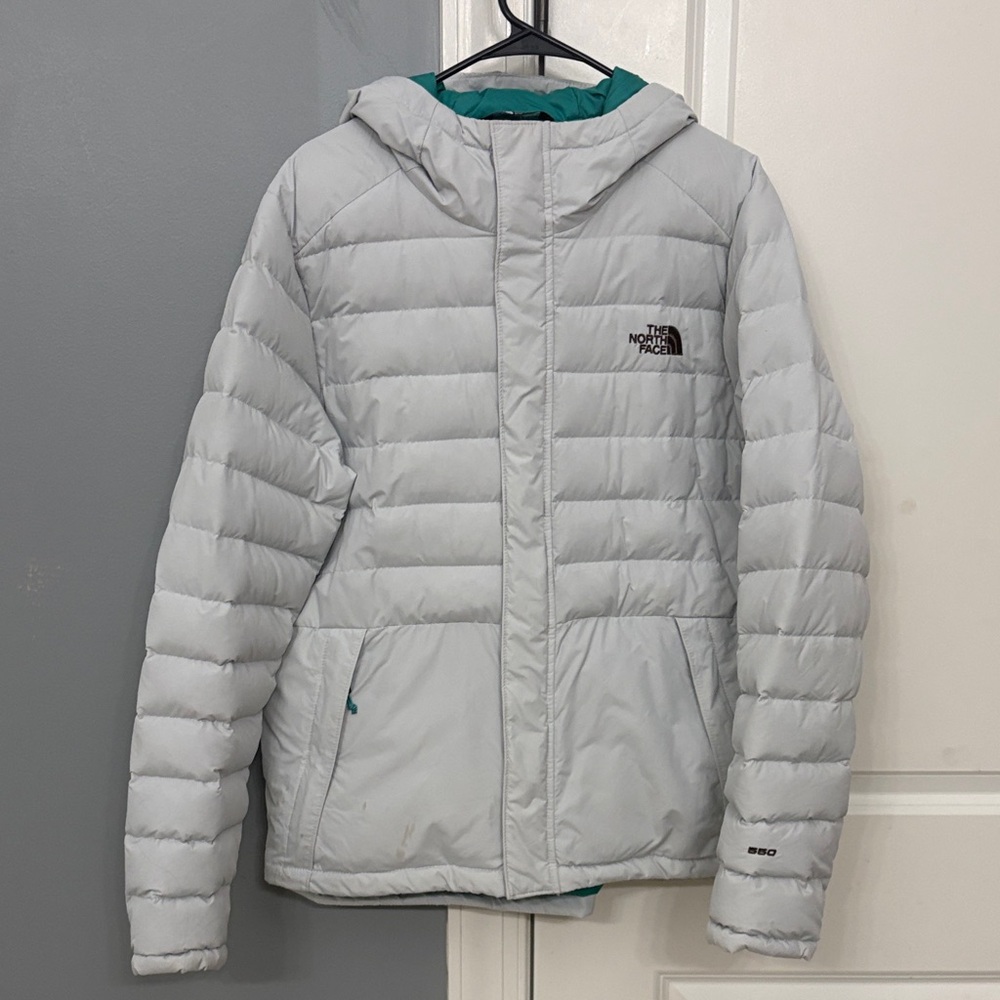 The North Face Men's Gray Hooded Puffer Jacket